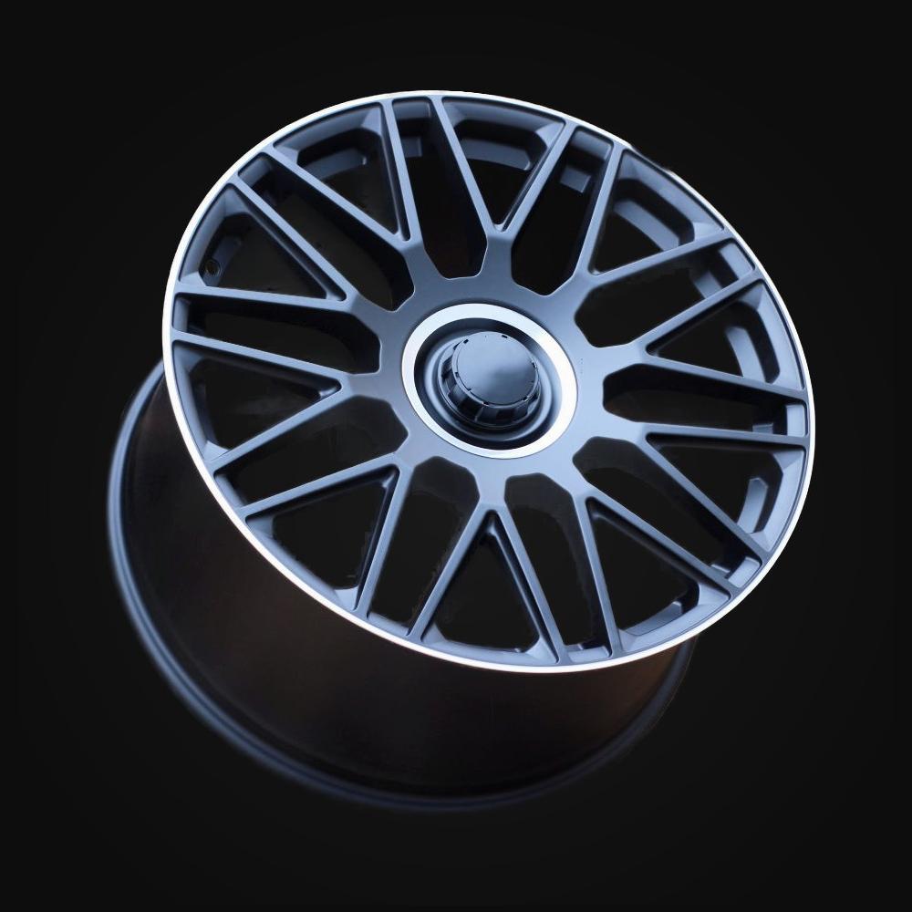 Wheel R21x10J  5X112  ET  62.5  66.6  FE230  Black half matt+Polished lip+Engraved Cap (BLHMPLG)  For MER  (P)  (Rear+Front (Graver caps) For New GLS)