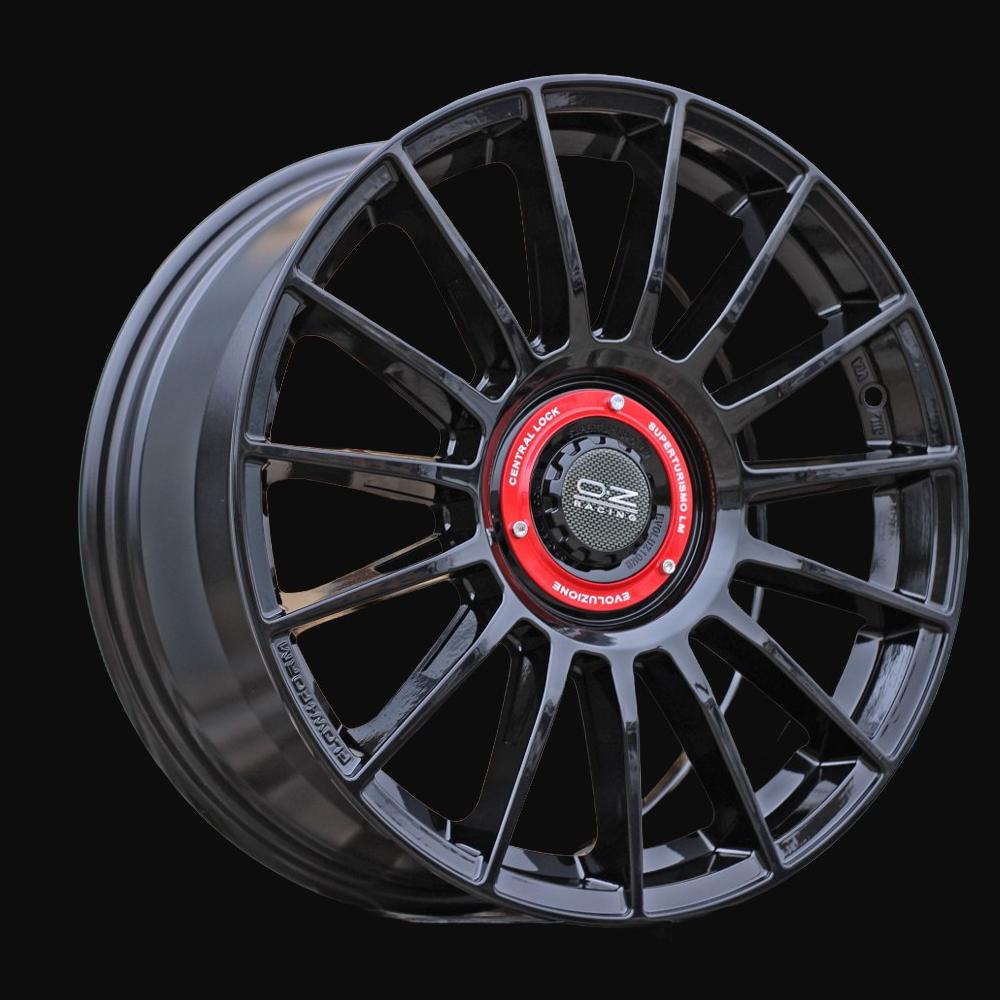 Cerchio R18x8J  5X108  ET  38  73.1  FF009  Gloss Black (GB)  For RACIN  (P1)  (HYBRID FORGED Style OZ)
