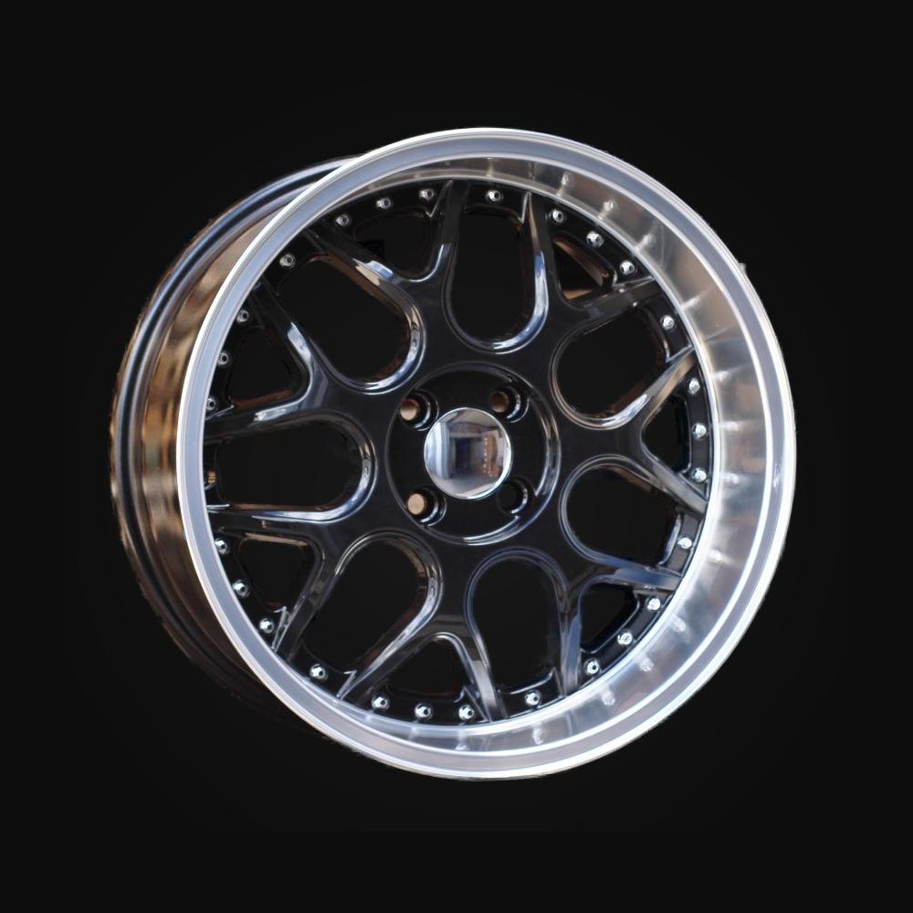Wheel R17x8.5J  4X100  ET  20  60.1  FR762  Black+Polished Lip (BLPL)  For SMART  (R)  ((AKC 70 Eur)BRABUS Style)