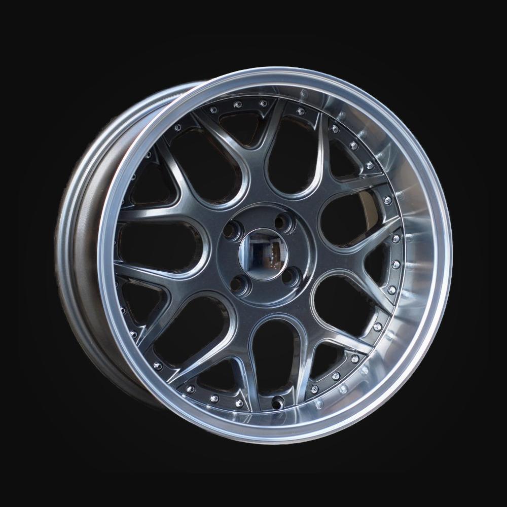 Wheel R17x8.5J  3X112  ET  20  57.1  FR762  Gun Metal+Polished Lip (GMPL)  For SMART  (R)  (BRABUS Style (AKC 55 Eur)Front+Rear)