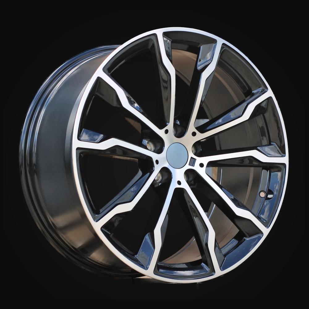 Wheel R20x8J  5X112  ET  27  66.6  H3263F  Black Polished (MB)  For BMW  (Z6+A)  ((X3J) HYBRID FORGED (Rear+Front))