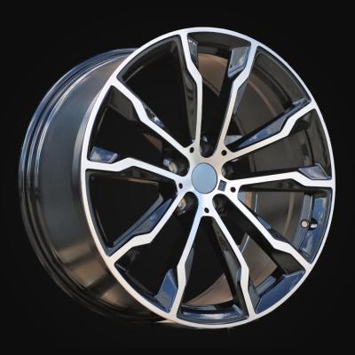 Wheel R20x8J  5X112  ET  27  66.6  H3263F  Black Polished (MB)  For BMW  (Z6+A)  ((X3J) HYBRID FORGED (Rear+Front))