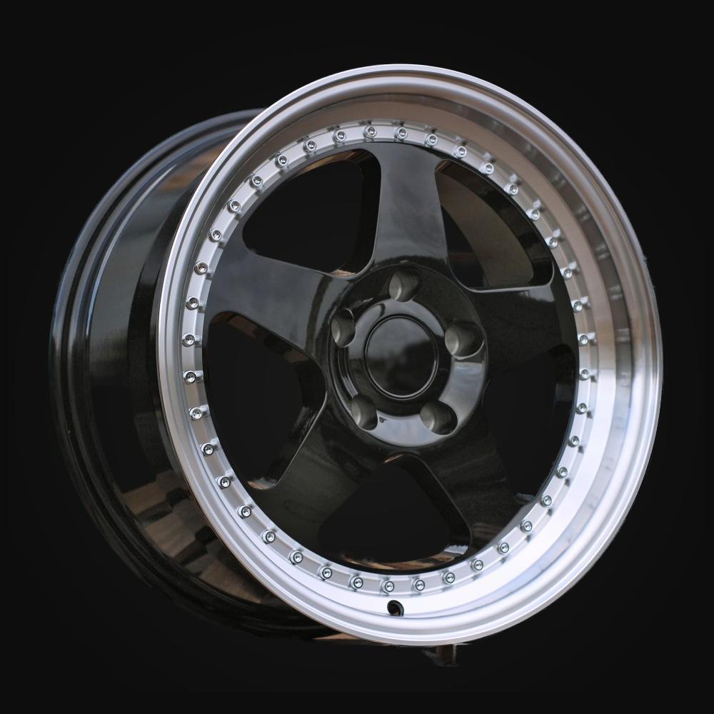 Wheel R17x8J  5X120  ET  34  72.6  HE750  Black+Polished Lip (BLPL)  For BMW  (P1)