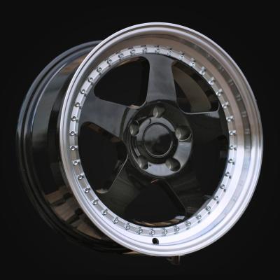Wheel R17x8J  5X120  ET  34  72.6  HE750  Black+Polished Lip (BLPL)  For BMW  (P1)