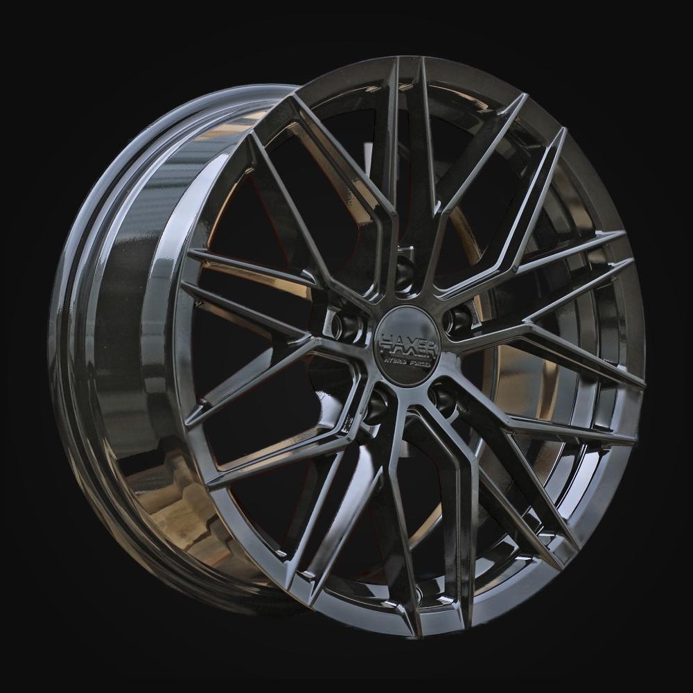Wheel R17x7.5J  5X108  ET  40  67.1  HX035J  (FBX005J)  Black (BL)  For HAXER  (Z3)  (HYBRID FORGED)