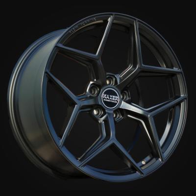 Wheel R19x9.5J  5X112  ET  40  66.6  HX04JF  Black Half Matt (BLHM)  For HAXER  (K4)  (HYBRID FORGED (Front+Rear))