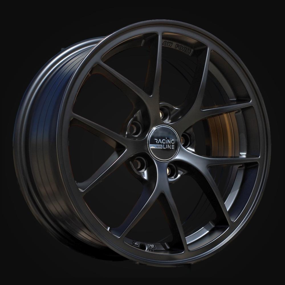 Wheel R16x7J  5X110  ET  41  65.1  Y0134  Black Half Matt (BLHM)  For RACIN  (R)