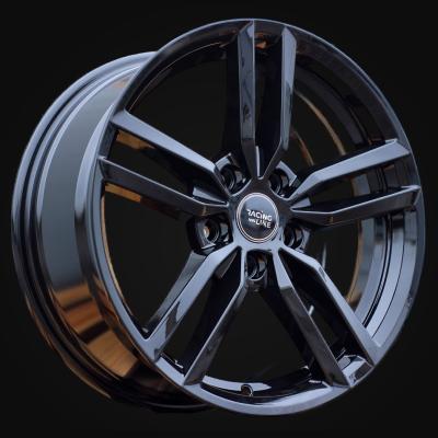Wheel R17x7.5J  5X108  ET  40  73.1  Y0136  Black (BL)  For RACIN  (P)