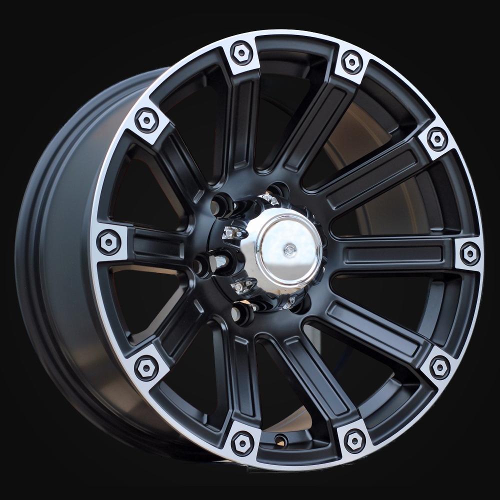 Wheel R17x8.5J  6X139.7  ET  0  110.1  Y0210  Black Half Matt+Polished Lip (BLHMPL)  For 4X4  (R)