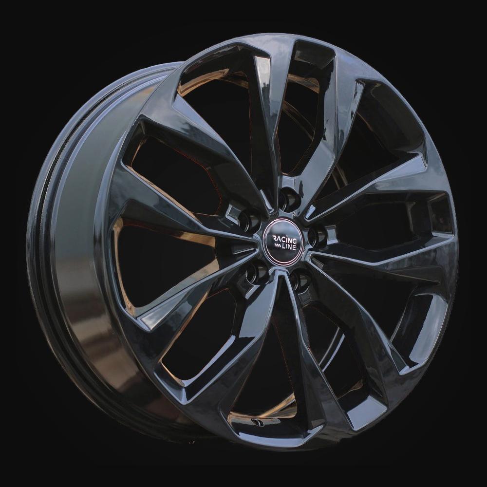 Wheel R17x7J  5X100  ET  50  67.1  Y1144  Black (BL)  For RACIN  (R)