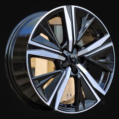 Wheel R17x7J  4X108  ET  25  65.1  Y1187  (LU2402)  Black Polished (MB)  For PEUG  (P1)  (NEW Design Carved Spokes)