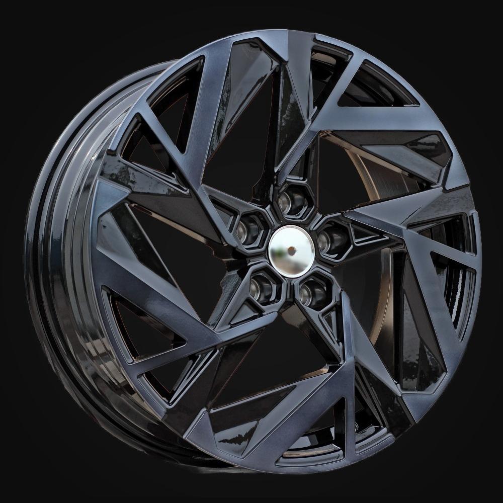 Wheel R18x7J  5X114.3  ET  35  66.1  Y1379  (IN3640F)  Black Polished+Tinted Face (MBTF)  For RENAU  (P2)  (HYBRID FORGED New Model)