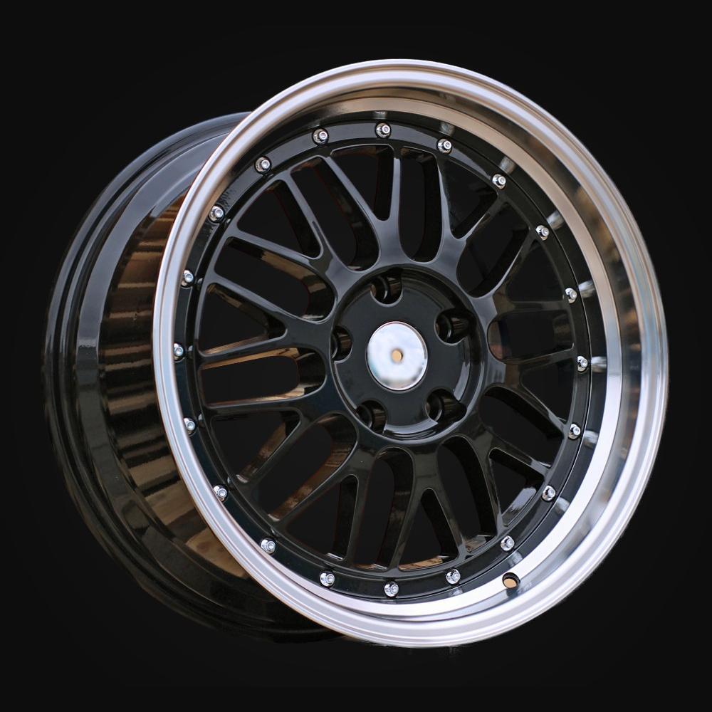 Wheel R18x9J  5X120  ET  35  72.6  A1025  Black+Polished Lip (BLPL)  For RACIN  (P)  (BBS Style Rear+Front)