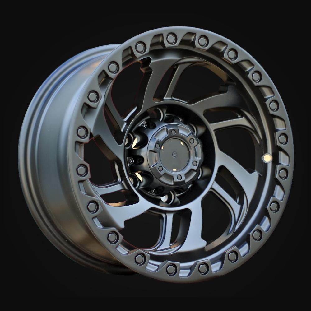 Ratlankis R15x8J  6X139.7  ET  0  110.1  A6278  Black Half Matt (BLHM)  For 4X4  (P)