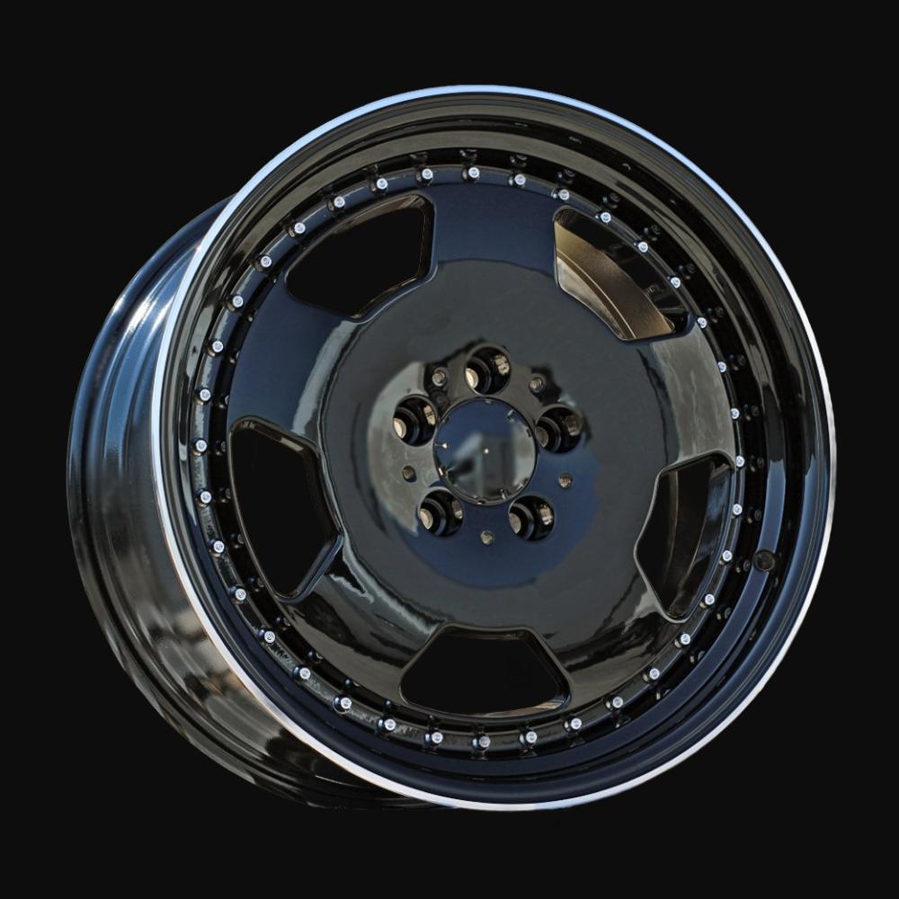 Cerchio R18x9J  5X112  ET  35  66.6  B5852  (FBX455J)  Black+Polished Lip (BLPL)  For MER