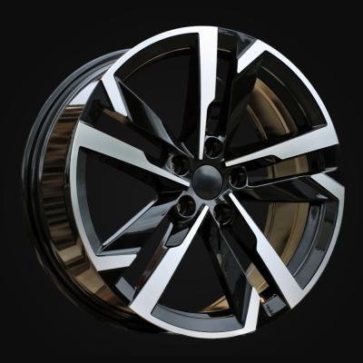 Wheel R18x7.5J  5X100  ET  39  57.1  FBX254J  Black Polished (MB)  For SKODA  (P1+A)  (HYBRID FORGED)