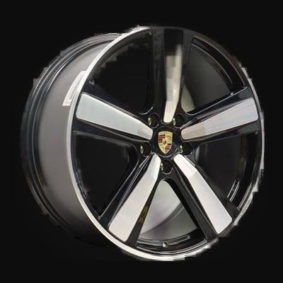 Wheel R22x11.5J  5X130  ET  61  71.6  FC021  Black Polished (MB)  For PORCH  (Z7)  (Rear+Front)