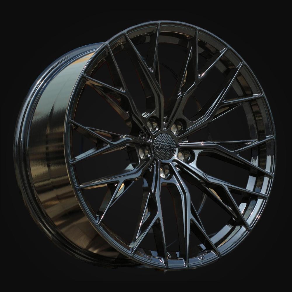 Wheel R20x9.5J  5X120  ET  38  72.6  HX042J  (IN0387)  Black (BL)  For HAXER  (K7)  (Rear+Front)