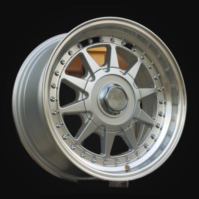 Wheel R15x7J  4X100  ET  25  57.1  LU920  Silver+Polished Lip (SP)  For RACIN  (P1)