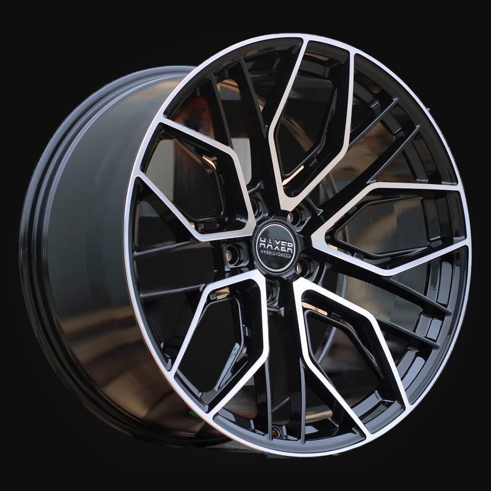 Wheel R20x10.5J  5X112  ET  20  66.5  HX015JF  (3S5981)  Black Polished (MB)  For HAXER  (K4)  (HYBRID FORGED)
