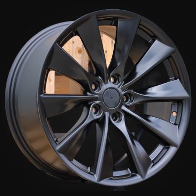 Wheel R18x8.5J  5X114.3  ET  40  64.1  3S209  Black Half Matt (BLHM)  For TESLA  (P+R)  (HYBRID FORGED (Model 3))