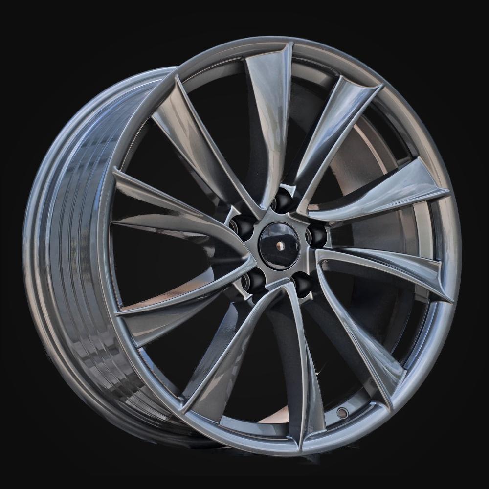 Wheel R19x8.5J  5X114.3  ET  35  64.1  B2046  (FBX460J)  Gun Metal (GM)  For TESLA  (P2)  (HYBRID FORGED (Model 3))