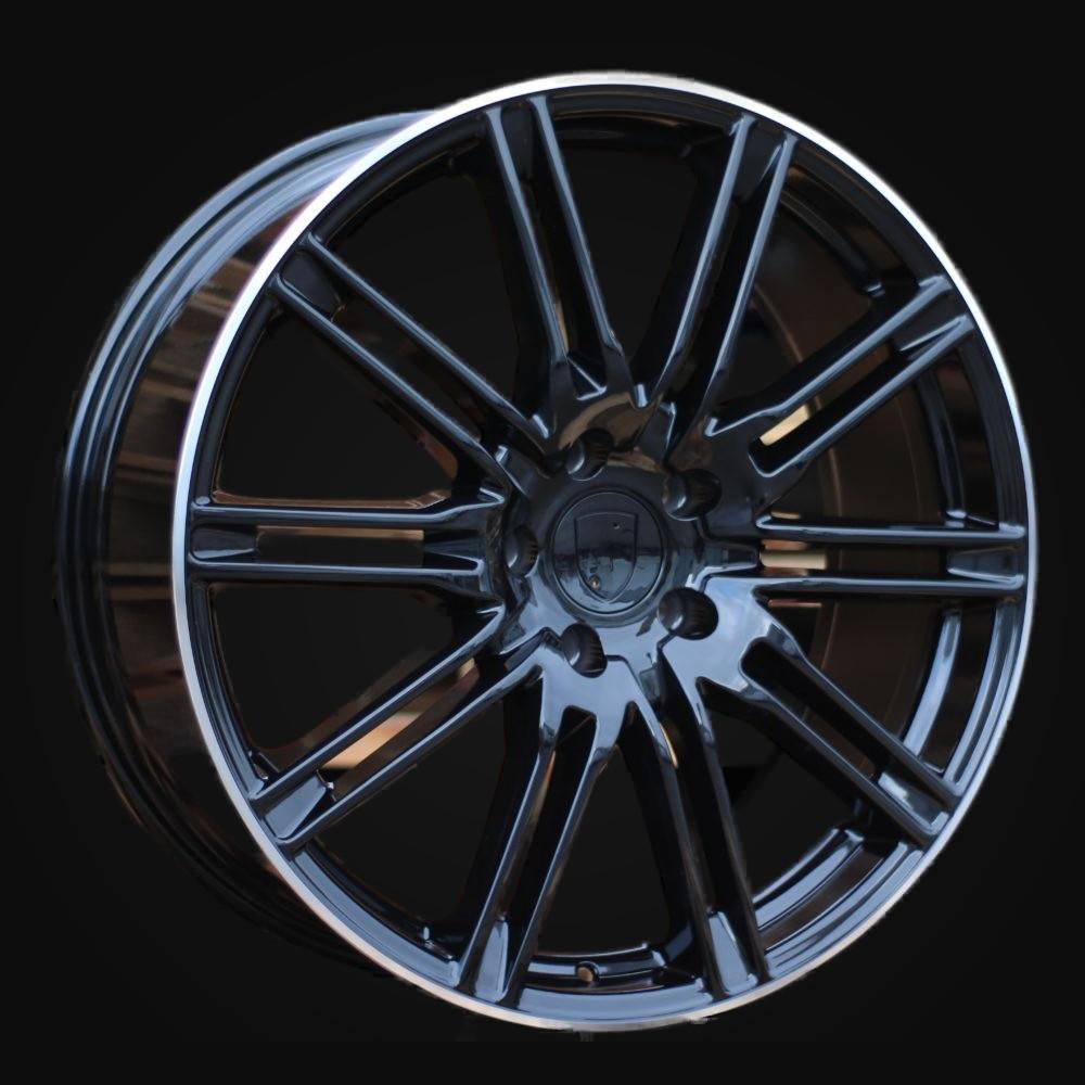 Wheel R18x8J  5X130  ET  50  71.6  BY476  Black+Polished Lip (BLPL)  For PORCH  (Z2)