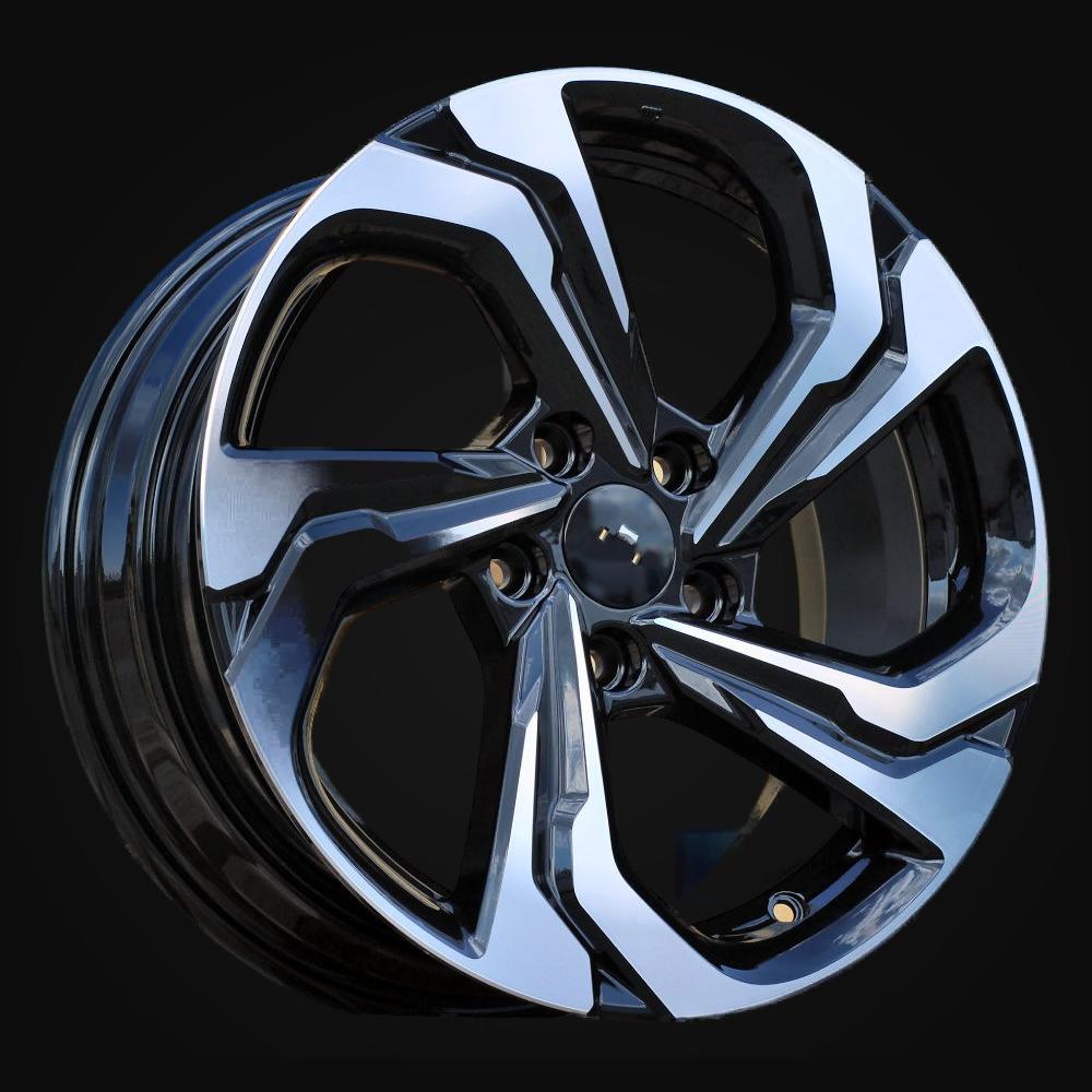 Wheel R17x7.5J  5X114.3  ET  45  73.1  D2019  Black Polished (MB)  For RACIN  (Z2+Z6)