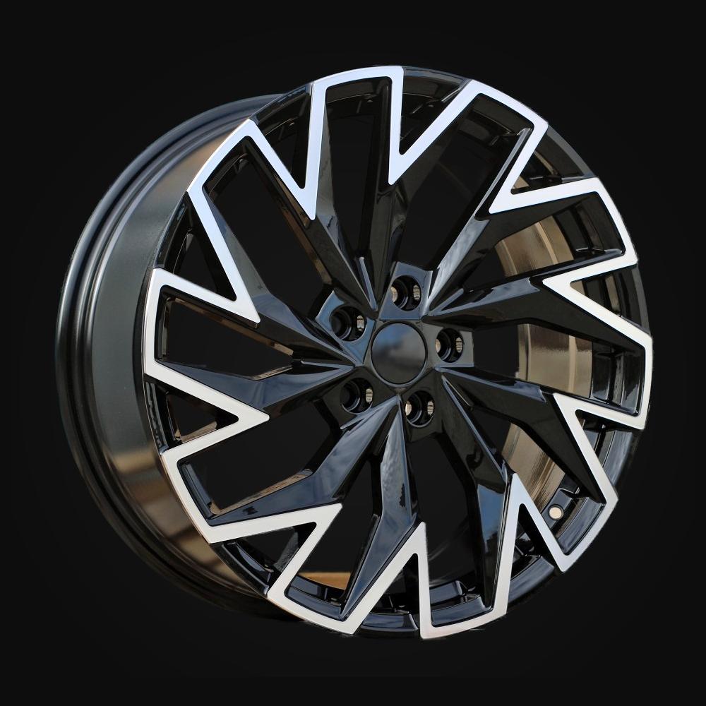 Wheel R18x8J  5X112  ET  44  57.1  FBX423J  Black Polished (MB)  For SKODA  (Z3)  (HYBRID FORGED)