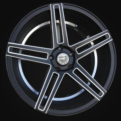 Wheel R20x9.5J  5X120  ET  35  74.1  H5249  (G526)  Black Half Matt+Polished Lip (BLHMPL)  For RACIN  (K7)  ((AKC 110 Eur)Milling (Rear+Front))