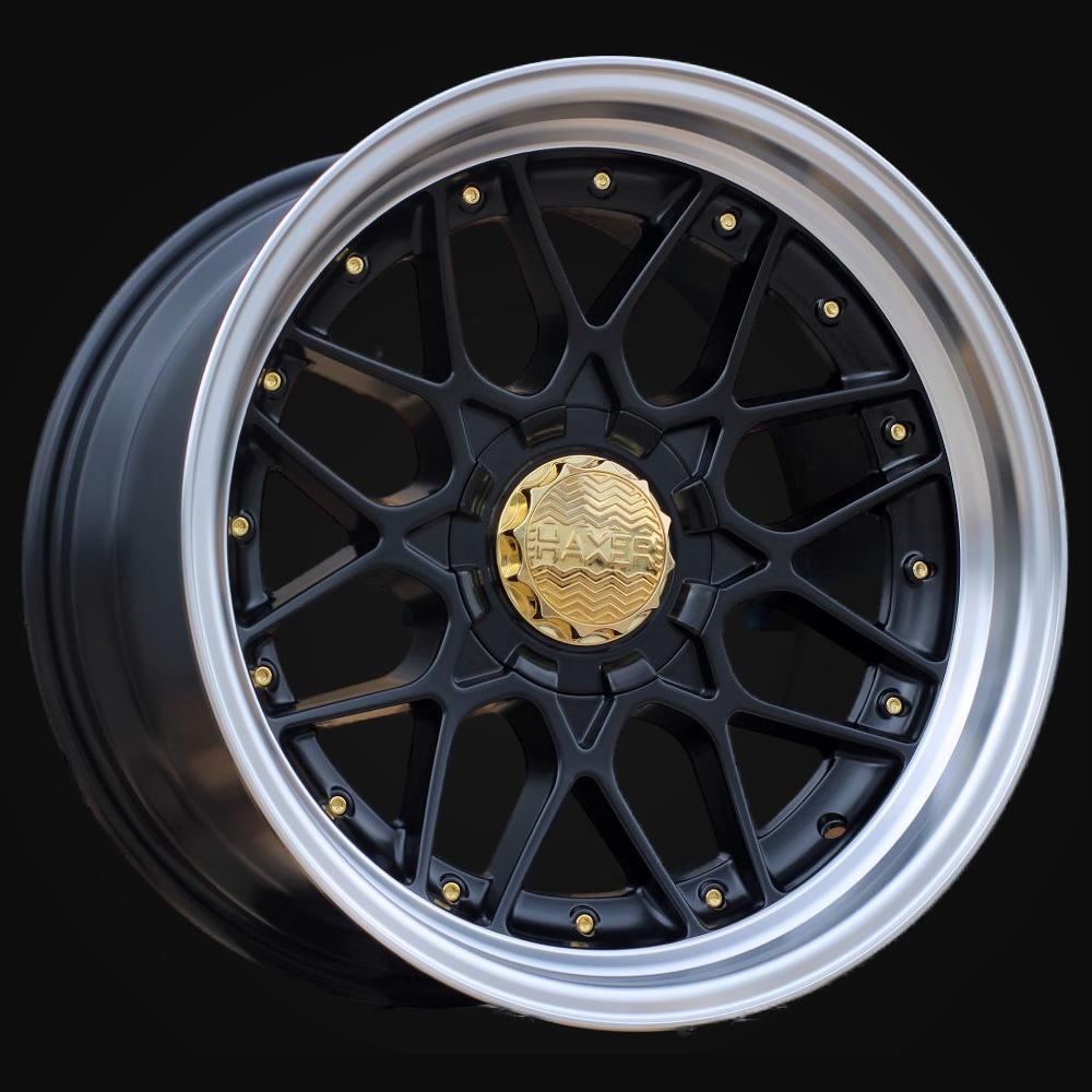 Wheel R18x10J  10X120/112  ET  15  74.1  HX025J  (HX025J)  Black Half Matt+Polished Lip (BLHMPL)  For HAXER  (P)  (Rear)