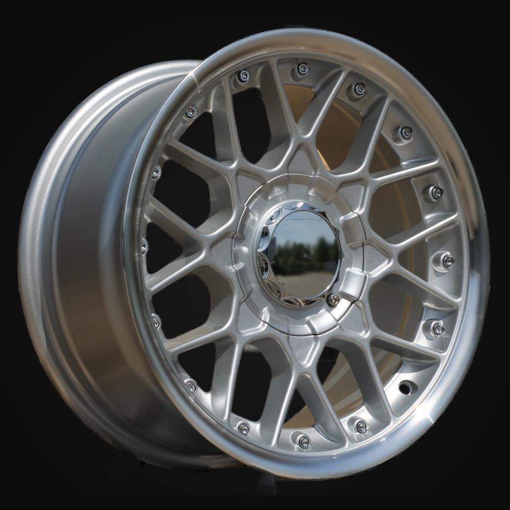 Wheel R15x7J  8X100/114  ET  25  73.1  HX025J  (LU1879)  Silver+Polished Lip (SP)  For HAXER  (R)  ((AKC 65 Eur))