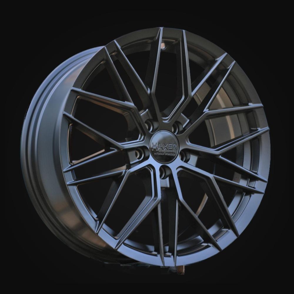 Wheel R17x7.5J  5X100  ET  40  67.1  HX035J  (FBX005J)  Black Half Matt (BLHM)  For HAXER  (K8)  (HYBRID FORGED)