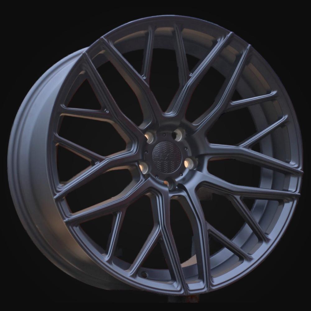 Wheel R21x10.5J  5X112  ET  38  66.6  HX038J  Black Half Matt (BLHM)  For HAXER  (P2)  (Rear+Front)