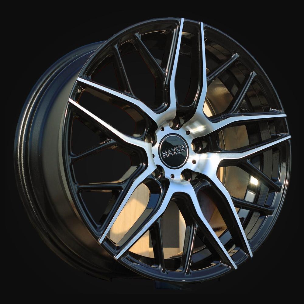 Wheel R18x8J  5X112  ET  45  66.6  HX038J  (B5426)  Black Polished (MB)  For HAXER  (K4)