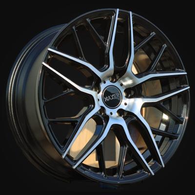 Wheel R18x8J  5X112  ET  45  66.6  HX038J  (B5426)  Black Polished (MB)  For HAXER  (K4)