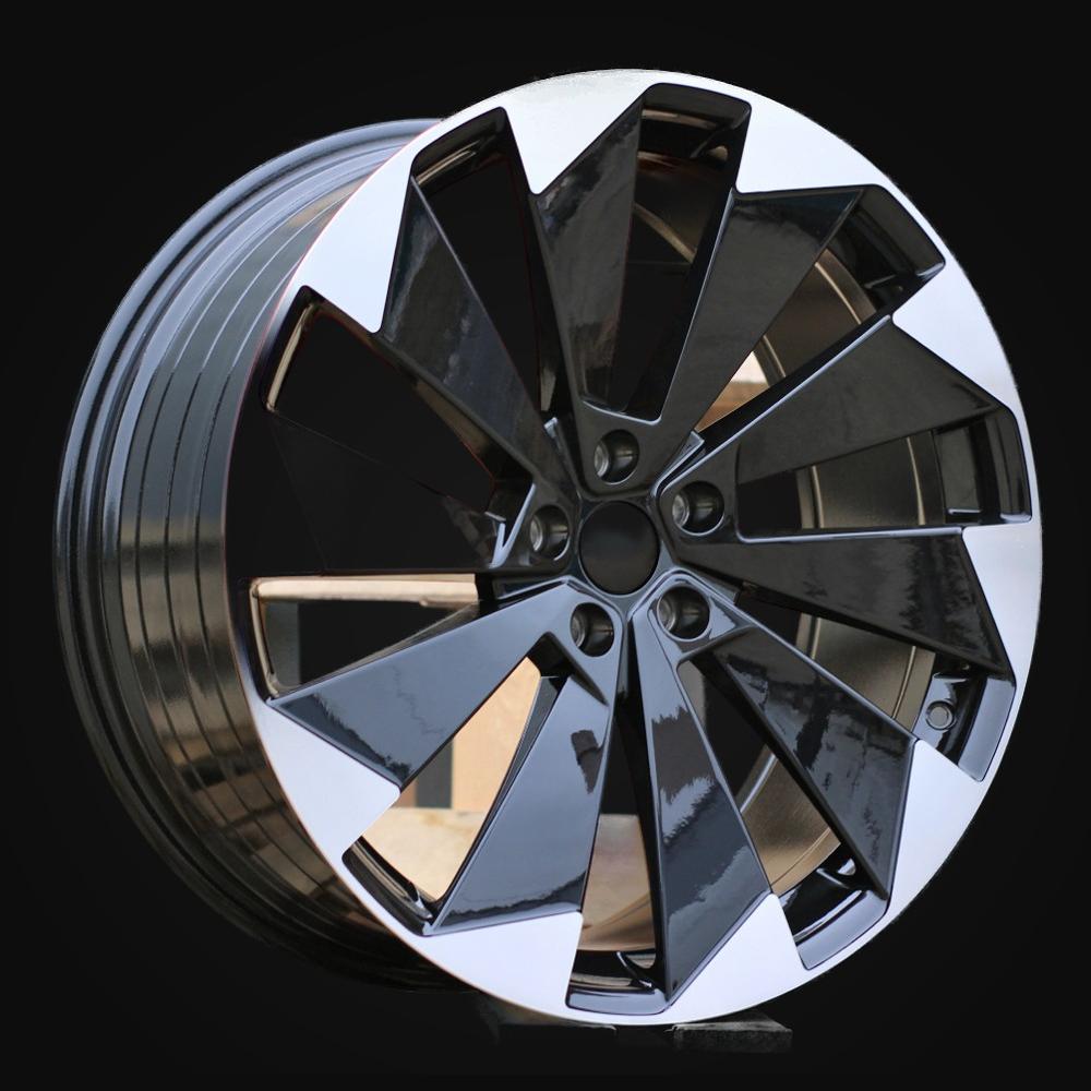 Wheel R19x8J  5X112  ET  45  57.1  I1141  (YF1153)  Black Polished (MB)  For SKODA  (P1)  (HYBRID FORGED)