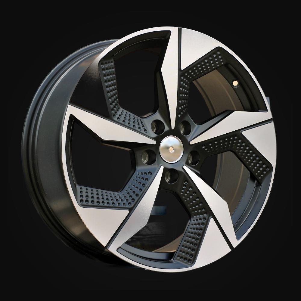 Wheel R18x7.5J  5X114.3  ET  50  67.1  I5637  Black Polished Half Matt (MBHM)  For RACIN  (K8)  ((AKC 95 Eur))