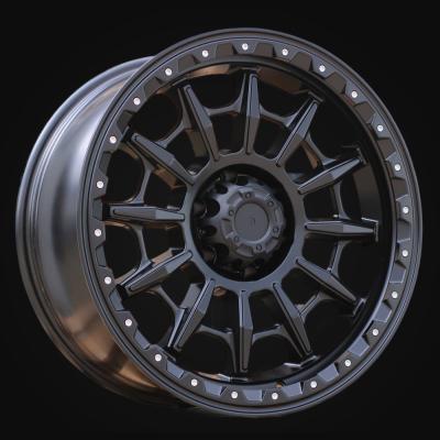 Wheel R20x9J  6X139.7  ET  0  110.1  JT200  Black Matt (BM)  For 4X4  (K3)  (MB+Silver Rivets)