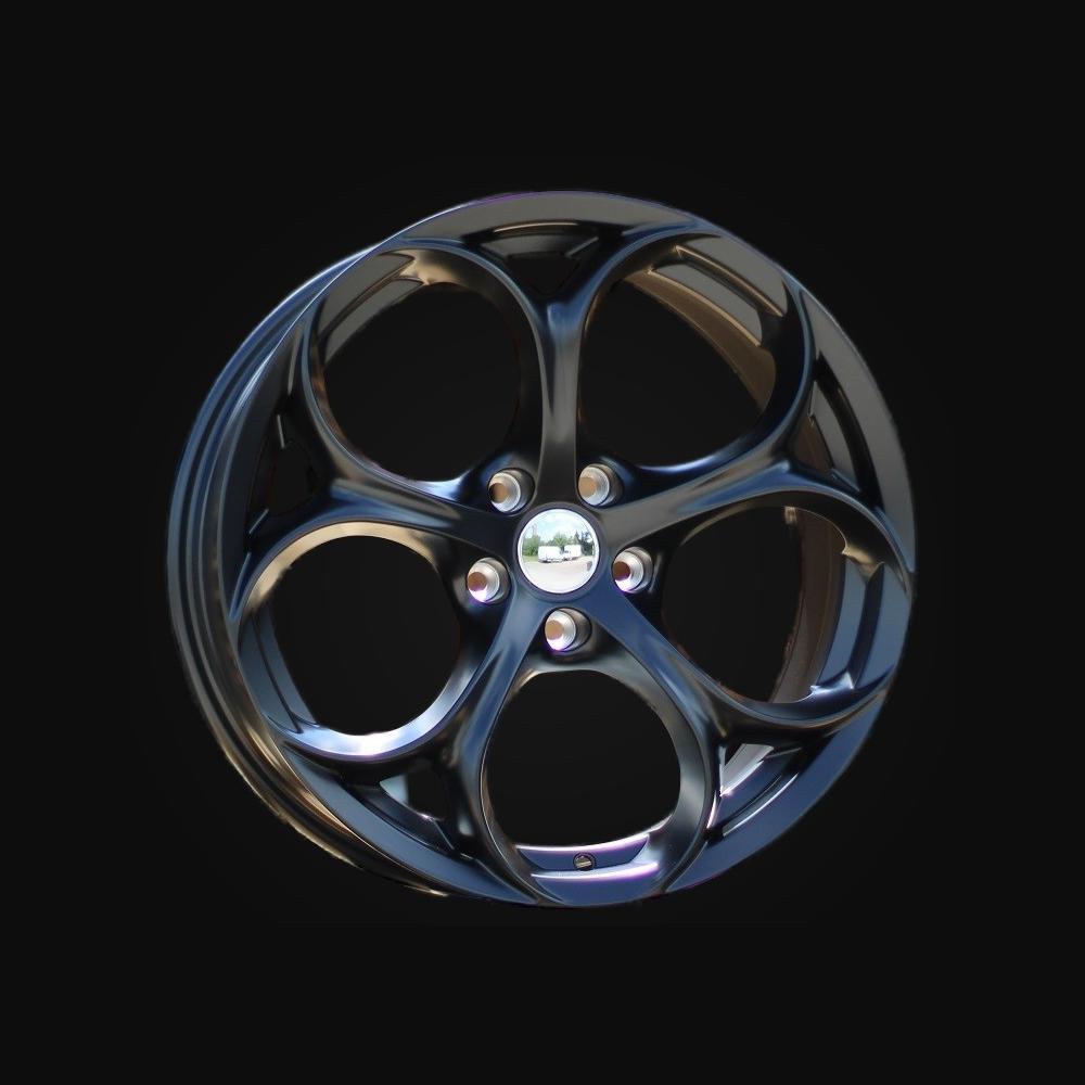 Wheel R18x8J  5X110  ET  33  65.1  L1664  (1664188010S)  Black Half Matt (BLHM)  For ALFA  (Z5+P1)