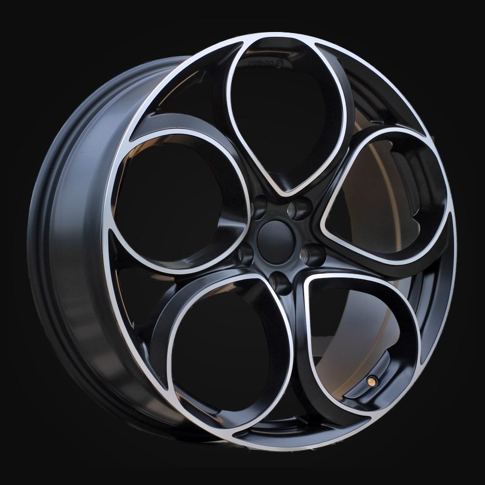 Wheel R20x8J  5X110  ET  37  65.1  L2387  Black Polished Half Matt (MBHM)  For ALFA  (P1)