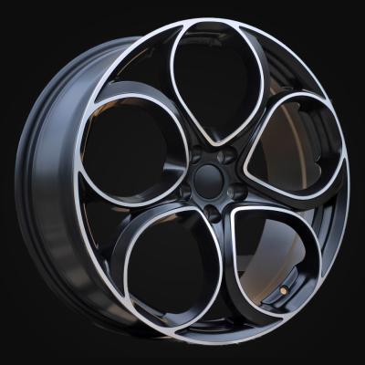 Wheel R20x8J  5X110  ET  34  65.1  L2387  Black Polished Half Matt (MBHM)  For ALFA  (P1)