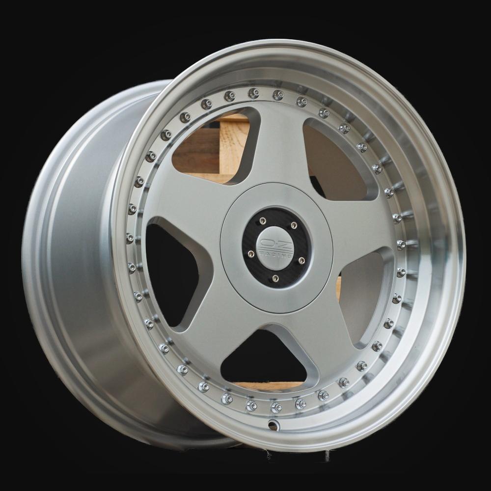 Wheel R17x8J  10X112/120  ET  25  74.1  L2585  Silver+Polished Lip (SP)  For RACIN  (P1)  (OZ Style Rear+Front)
