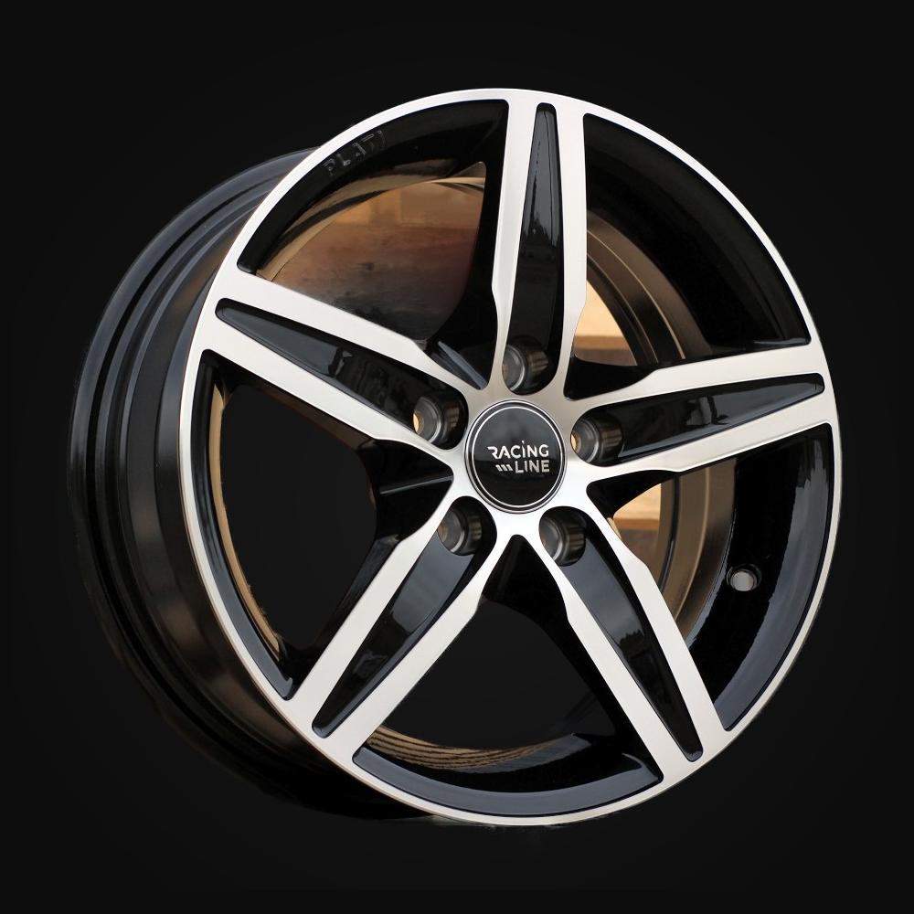 Wheel R14x6J  5X100  ET  35  57.1  L299  Black Polished (MB)  For RACIN  (R)