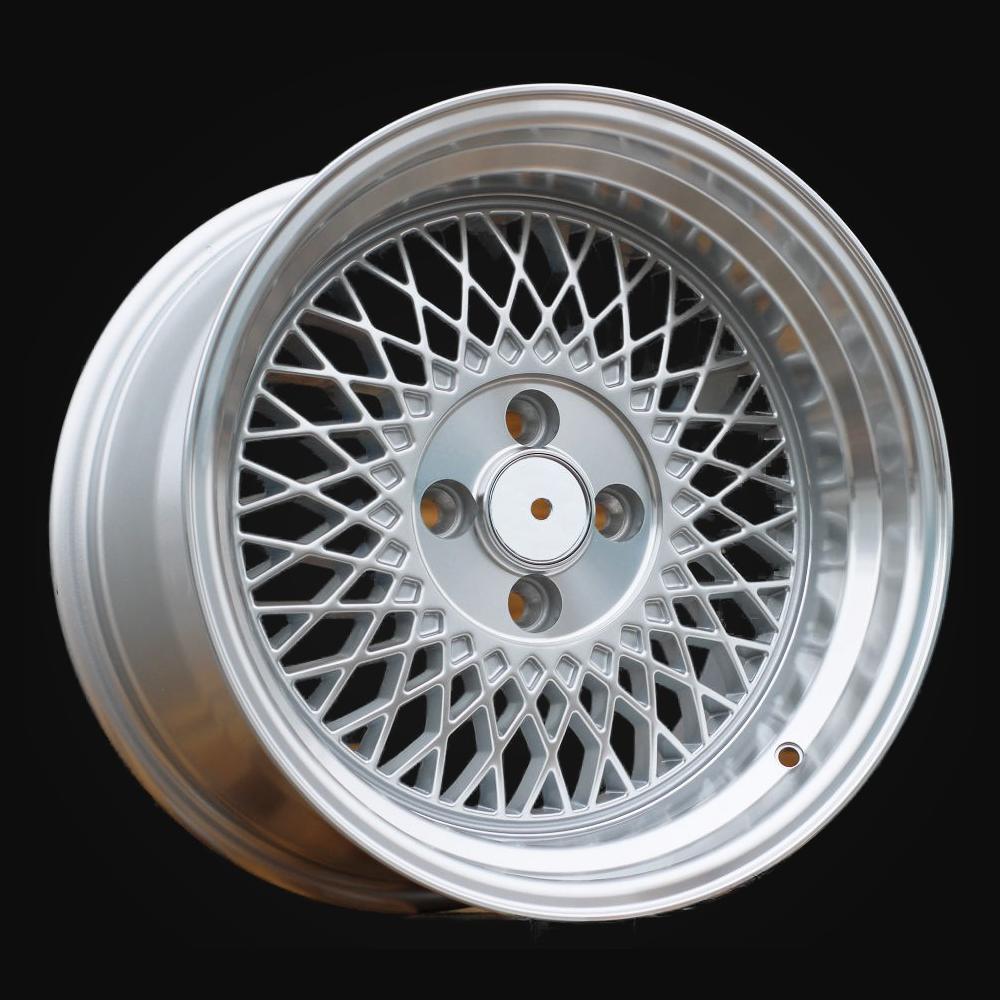 Wheel R15x7J  4X100  ET  25  73.1  LU483  Silver+Polished Lip (SP)  For RACIN  (P1)  (BBS Style)