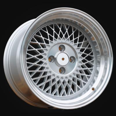 Wheel R15x8J  4X100  ET  20  73.1  LU483  Silver+Polished Lip (SP)  For RACIN  (P1)  (BBS Style)