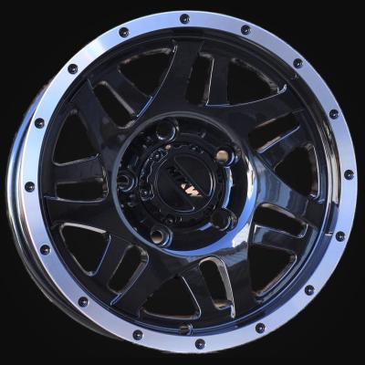 Wheel R15x8J  6X139.7  ET  0  110.1  Q1509  Black+Polished Lip (BLPL)  For 4X4  (P)