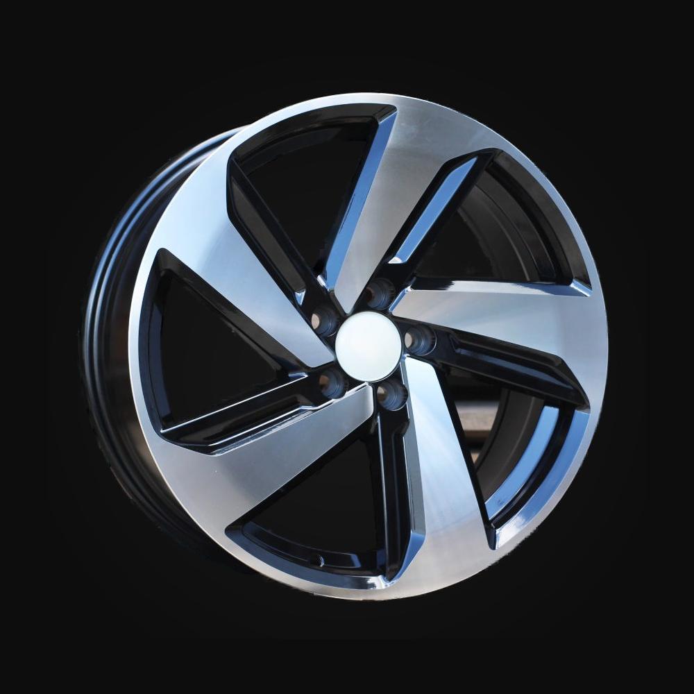 Wheel R17x7.5J  5X100  ET  45  57.1  XE271  (BK5503)  Black Polished (MB)  For VW  (P)  ((AKC 65 Eur))