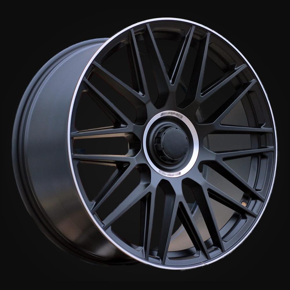 Wheel R21x10J  5X112  ET  46  66.6  Y0207  Black Half Matt+Polished Lip (BLHMPL)  For MER  (K4)  (Rear+Front)