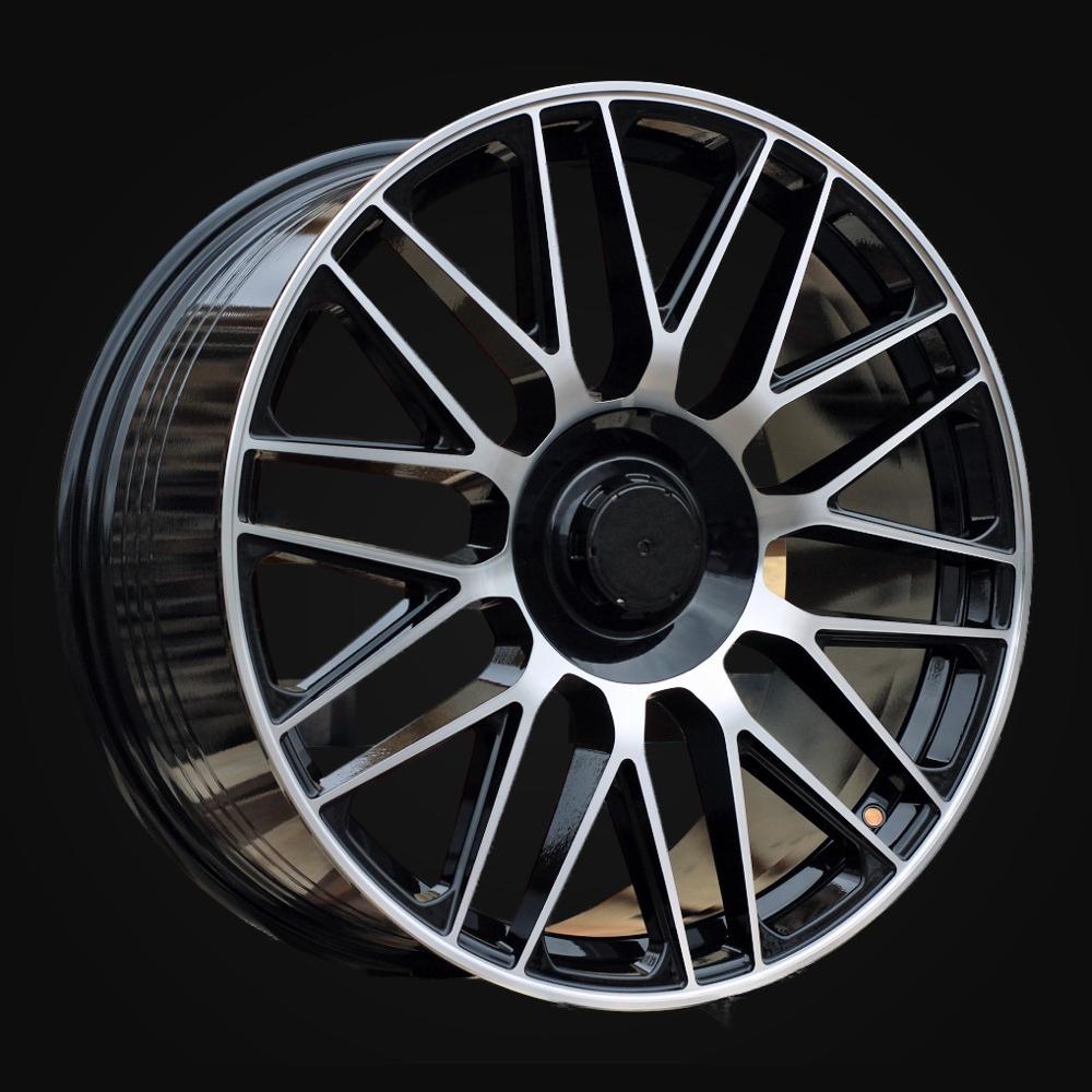 Wheel R20x9.5J  5X112  ET  45  66.6  Y0207  (FBX161J)  Black Polished (MB)  For MER  (K3)  (HYBRID FORGED Rear+Front)